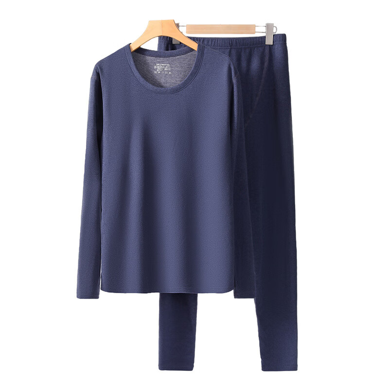 冬季保暖内衣男士套装羊绒蚕丝圆领加绒加厚内衣套装年女 女士油果绿 XL