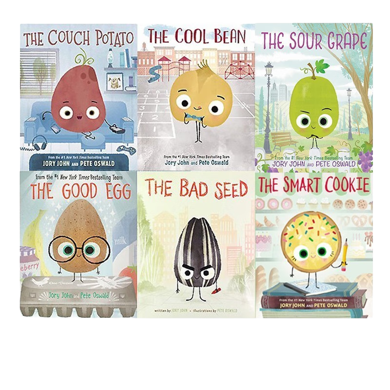 英文原版绘本 坏种子系列 The Bad Seed /Big Cheese /Good Egg 食物家族 Jory John趣味图画故事书儿童启蒙 Food Group 坏种子 7册