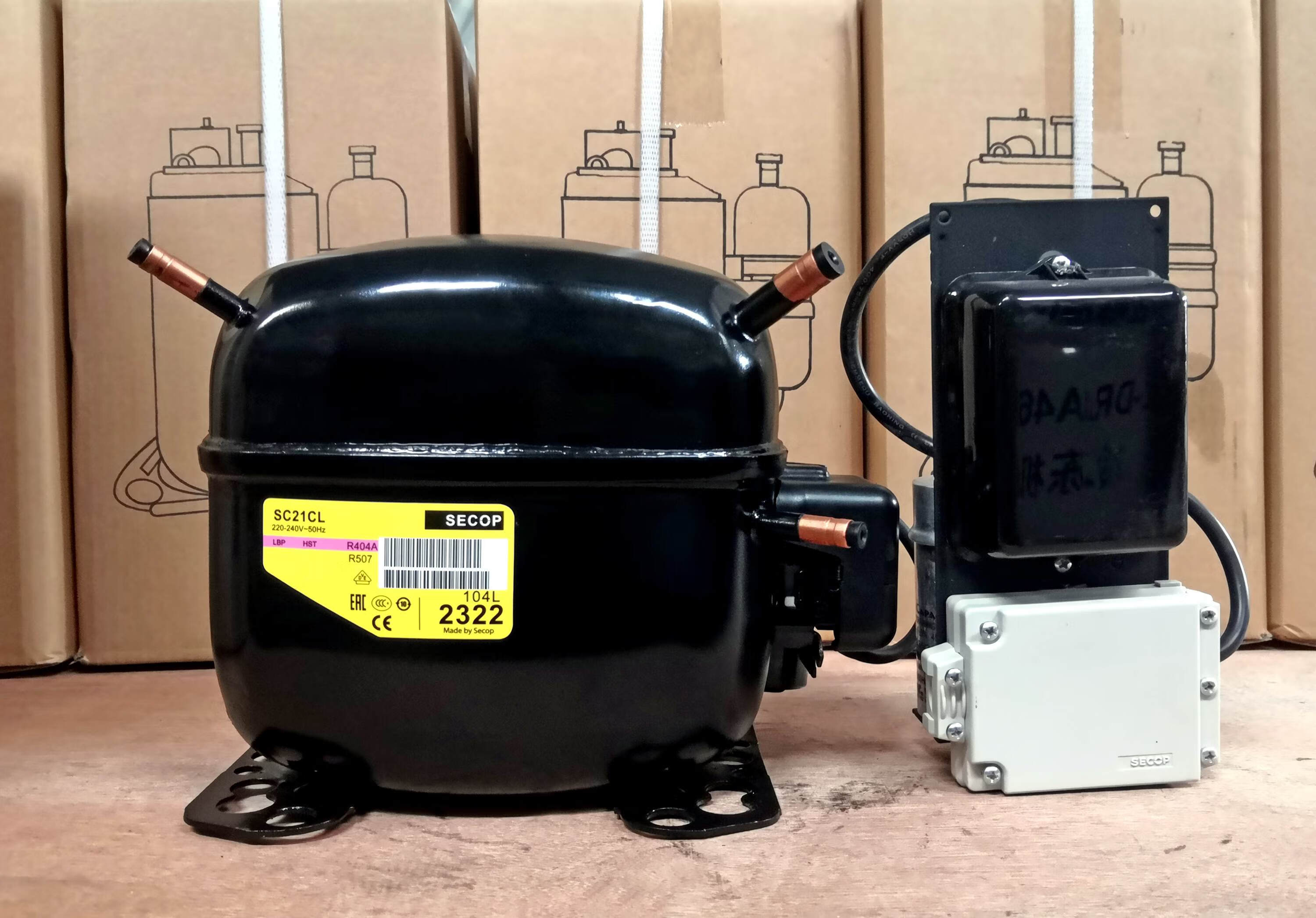 溥畔全新danfoss丹佛斯冰箱展示柜secop压缩机sc10sc12sc15 sc18 sc21