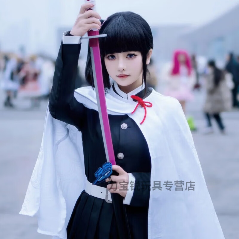 鬼灭之刃栗花落香奈乎cosplay卡通套装 香奈乎白披风 队服 裙子 头饰