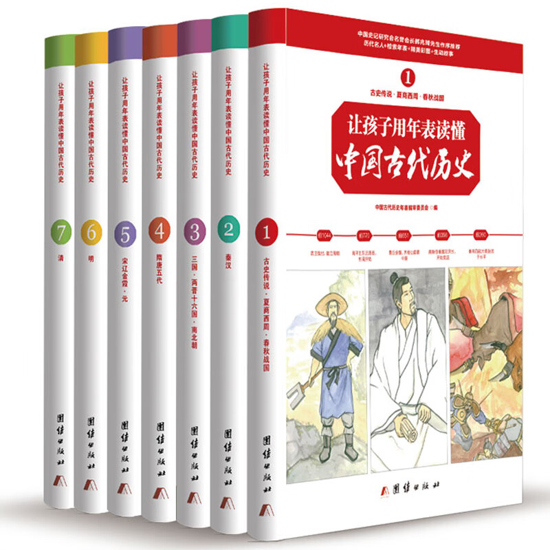 儿童历史书籍 说写给儿童的中国历史 让孩子用年表读懂中国古代历史（全7册）青少年版历史人物传记