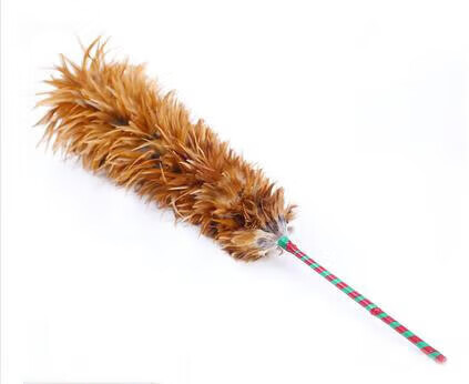 窑百绅猴鸡毛掸子鸡毛扫除尘伸缩把加密可水洗家用车用 【鸡毛少】50