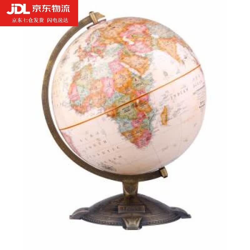 30cm中英文政区古典立体地球仪 北京博目地图制品有限公司 编
