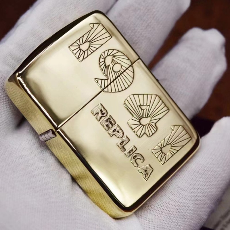 zippo之宝zippo煤油防风打火机 1941经典复刻双面浮雕历史数字男士