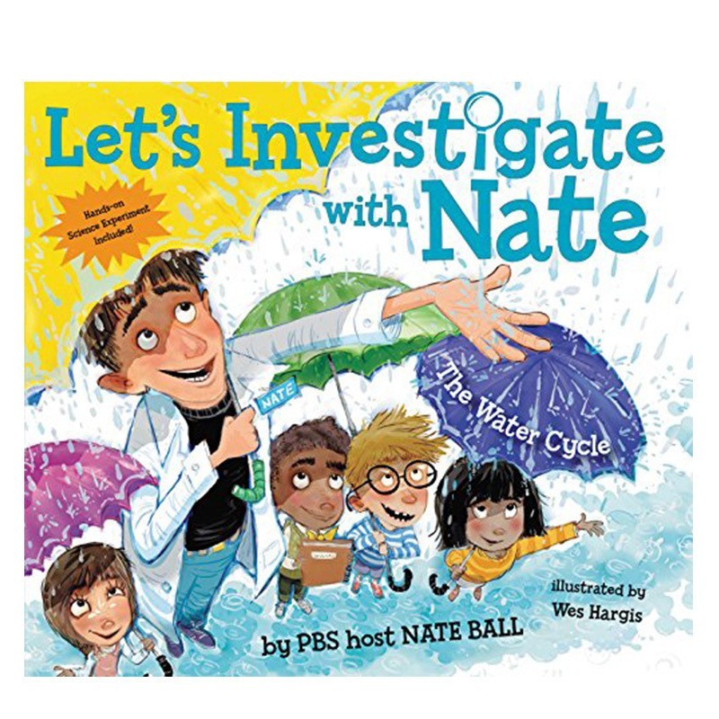 英文原版绘本 lets investigate with nate:the water cycle 跟着