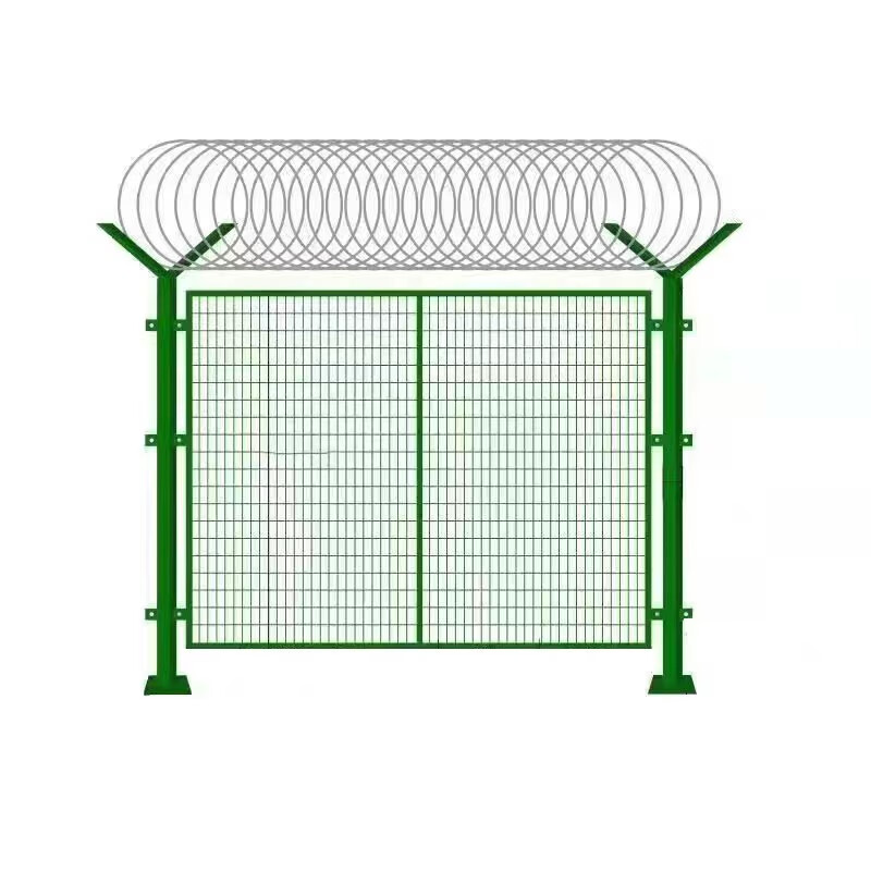 林泽轩机场护栏网看守所隔离网刀片刺绳防御定制围栏网1.