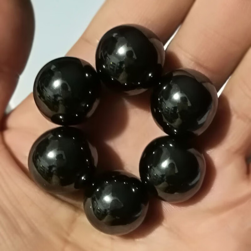 磁铁石吸铁石强力圆形球形橄榄球型磁力球 圆形直径约1.8厘米6颗