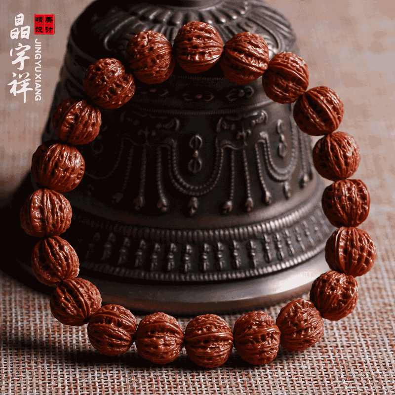 晶宇祥 天然野生小核桃手串佛珠手链京八棱门头沟小秋子老树籽把玩