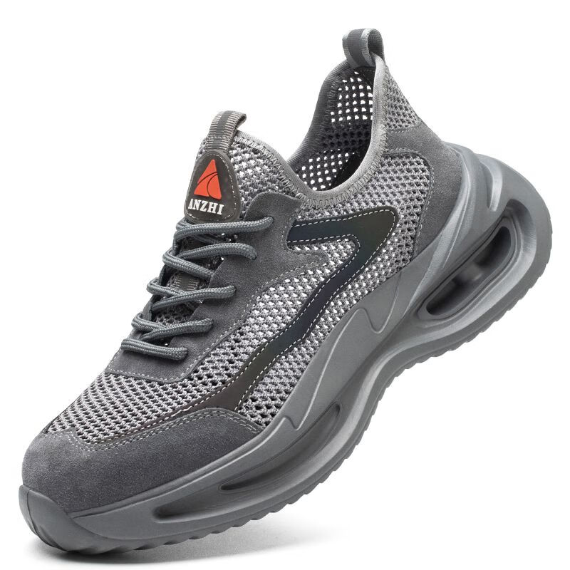 回利盾德国劳保鞋男款防砸防刺穿夏天大孔网眼透气轻便安全工作鞋 01