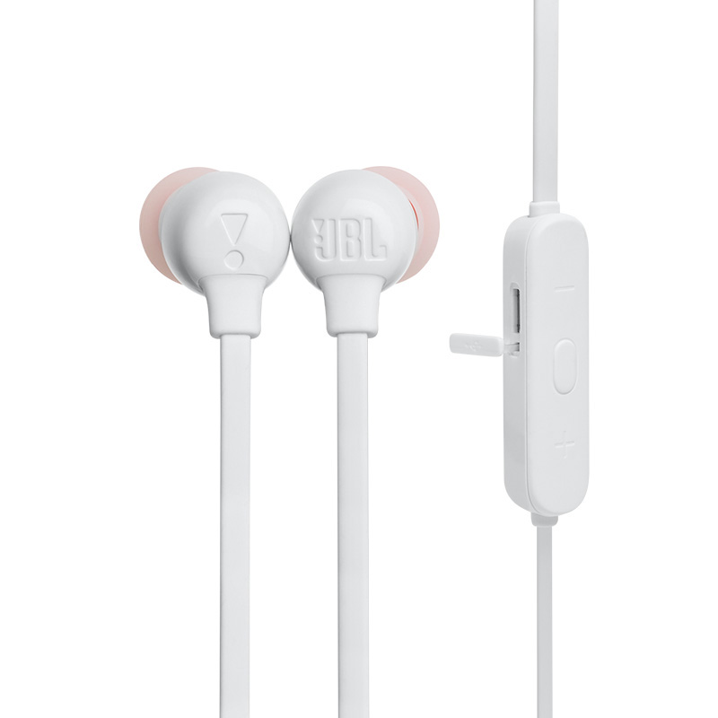 JBL T115BT 入耳式蓝牙无线耳机 运动手机游戏耳机 苹果安卓手机耳机 金属钛振膜 跑步磁吸式带麦 白色