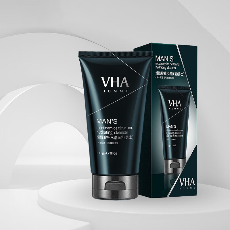 vha烟酰胺男士洗面奶 140g每瓶   by 三支 by 三支