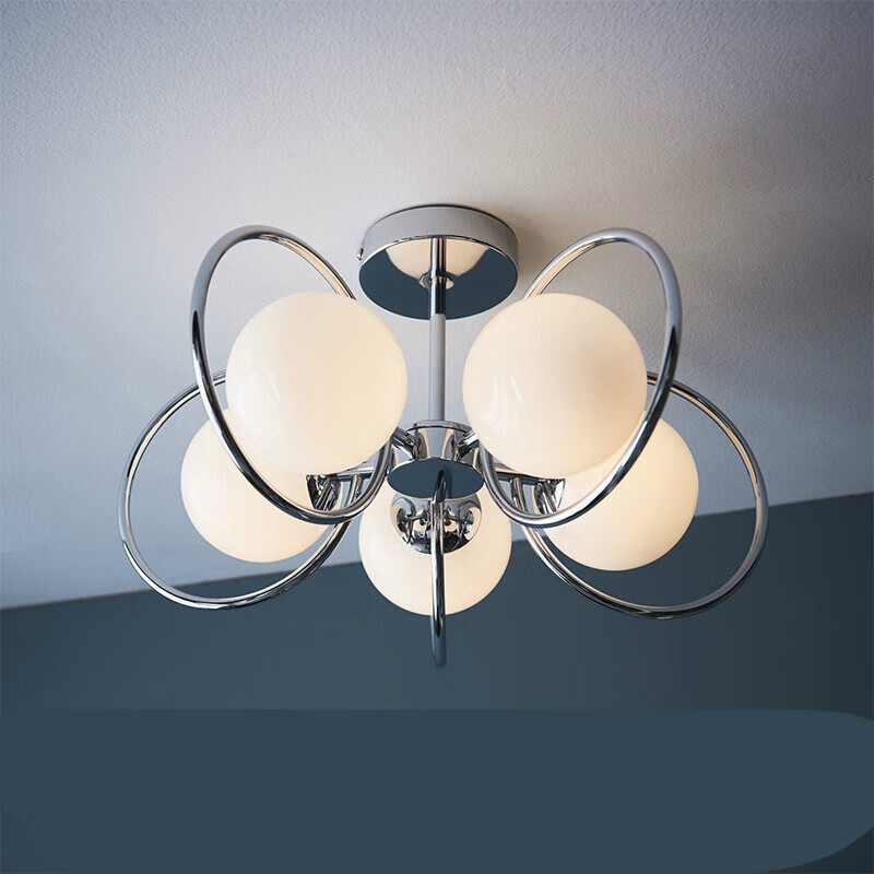 梯橙太空时代中古现代个性客厅卧室吸顶灯 3头 led 三色光