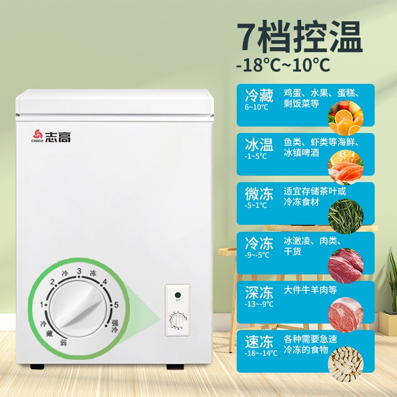 志高（CHIGO）小冰柜家用小型迷你冷藏冷冻单温冷柜 节能省电 BD/BC-42A108【省电款 一级能耗】