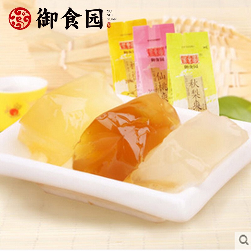 御食园大果冻500g 果肉布丁爽混合口味休闲零食