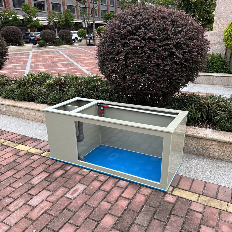 玻璃观赏锦鲤鱼池带过滤酒店超市饭店客厅pp塑料鱼箱 观赏鱼池鎹水泵