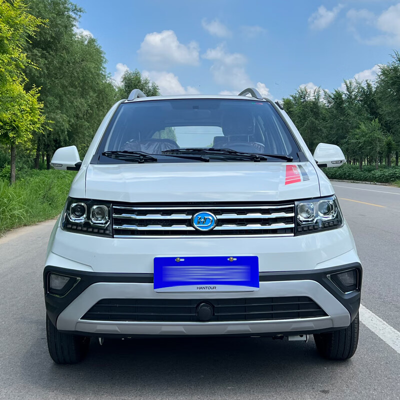 新款汉唐q7款电动汽车成人新能源油电两用家用电动四轮车铁壳全封闭