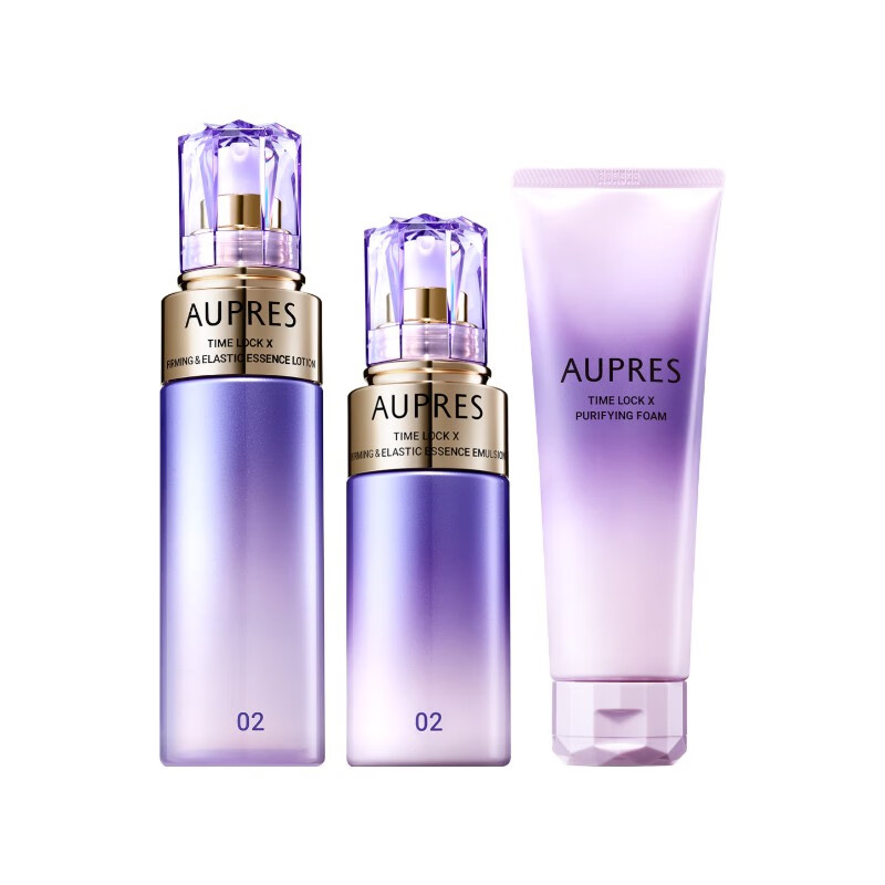欧珀莱(AUPRES)生日礼物时光锁紧致弹润精华水乳洁面套装 保湿淡化细纹 滋润型水乳+净澈洁面125g 3件套