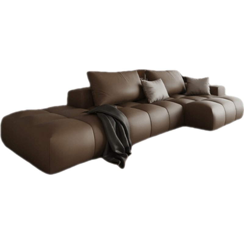 【七夕礼遇季】简奢表情 北欧布艺沙发简约现代客厅小户型网红创意三防免洗乳胶科技布沙发 2.70m贵妃 科技布海绵版