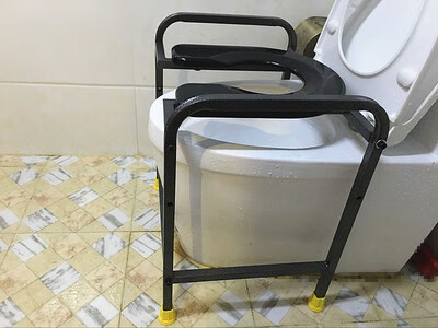 家用老人坐便器移动马桶架子孕妇调节高度加固防滑U型凳便携蹲椅 两档调节（无赠品）