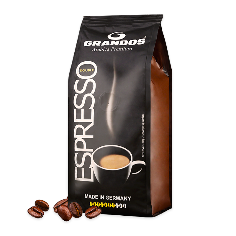 【新人立减】格兰特Grandos咖啡豆德国进口1KG深度烘培阿拉比卡意式咖啡豆早餐黑咖啡分享装袋装 咖啡豆 1kg/袋
