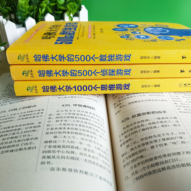 全5册 逻辑思维训练+超级记忆力+哈佛大学1000个思维+500个数独+500个侦探游戏详情图