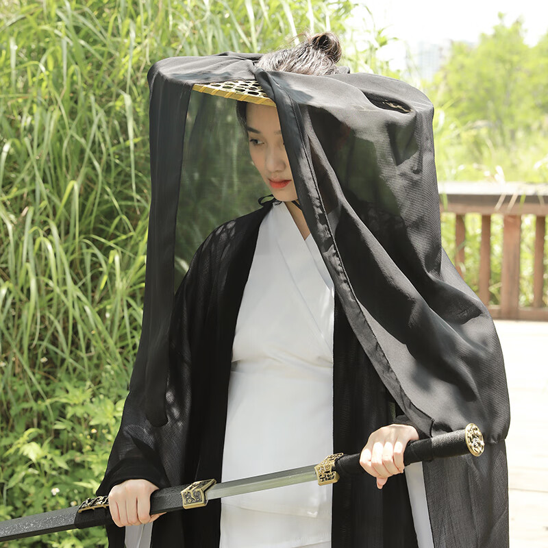 确不凡斗笠帽古风侠客古风竹编斗笠古装摄影道具侠客汉服帷帽幕篱帽子