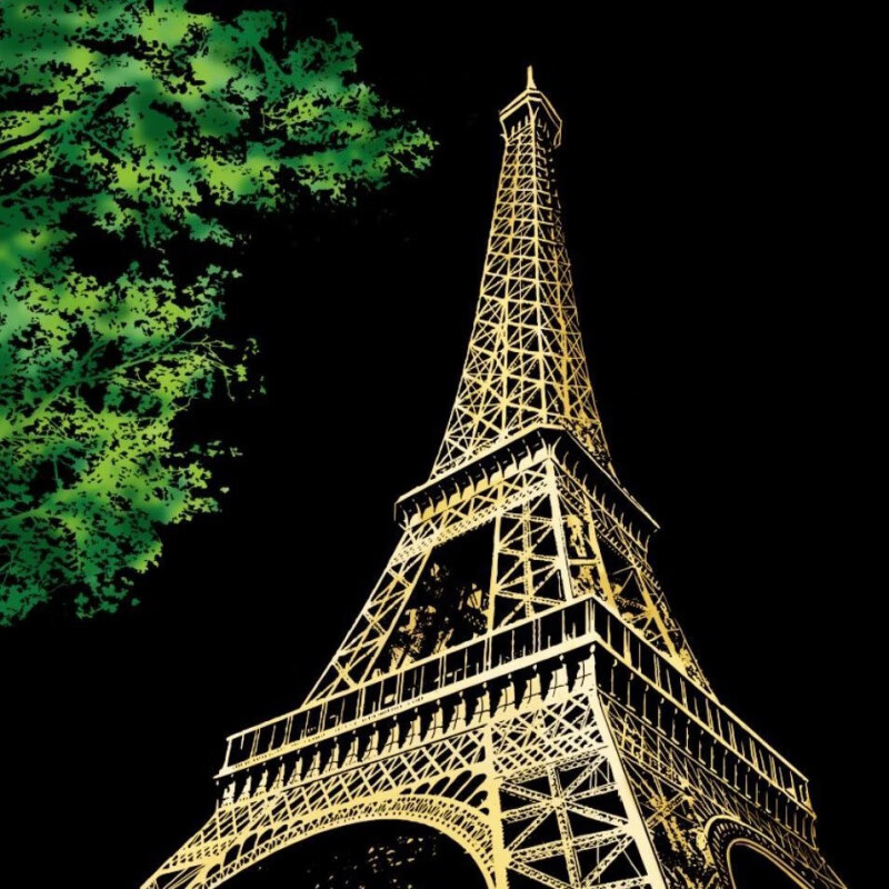 创毅刮刮画风景彩色城市夜景刮画纸手工diy创意手工制作画送闺蜜礼物