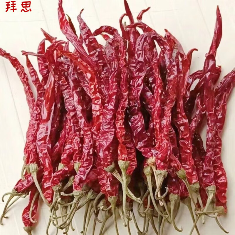 速缘乐贵州皱皮辣椒二荆条家用红辣椒柴火新鲜红干辣椒 100g 无把干