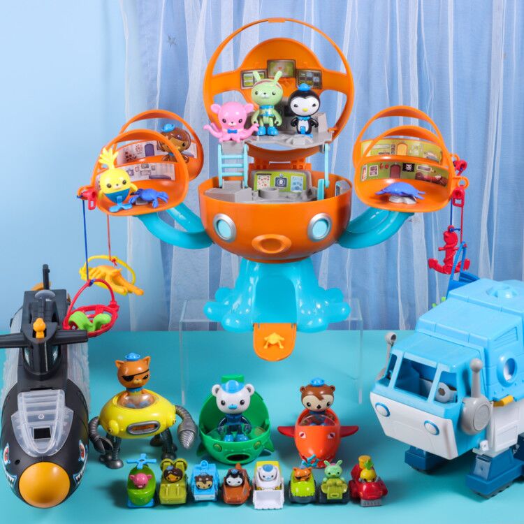 妙普乐海底小纵队玩具全套新款海底小纵队玩具章鱼堡舰艇套装虎鲨艇蟹