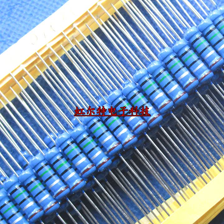 2w金属膜色环电阻 500欧 500r 500欧姆 1% 五色环 铜脚50个