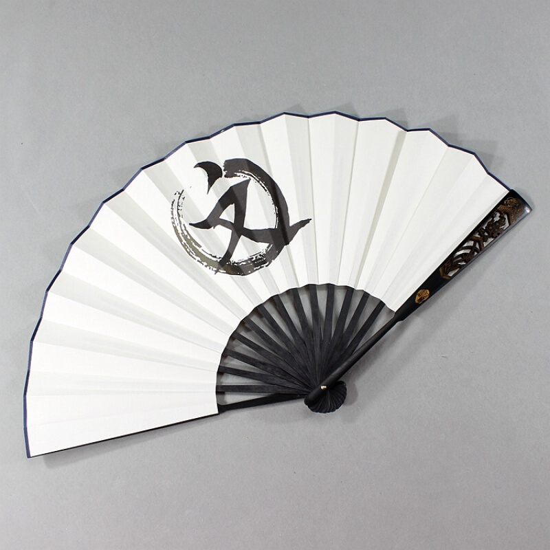 画江湖之不良人折扇 动漫文字画圈折扇 0寸5方张子凡修文扇折扇 可