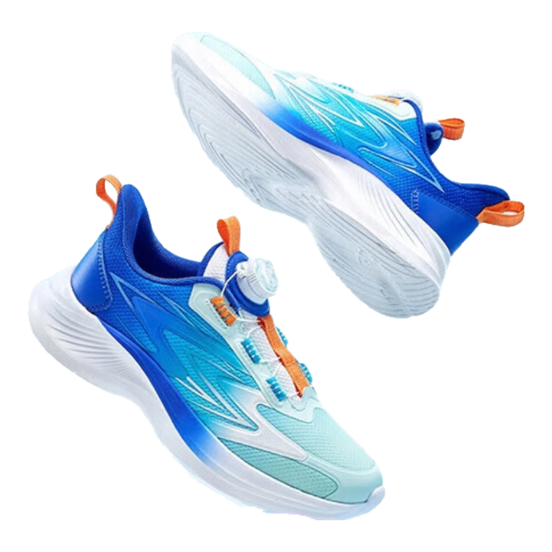 乔丹儿童跑步鞋男童旋钮运动鞋大童春秋季跑鞋 迷蒙蓝/波动蓝 40