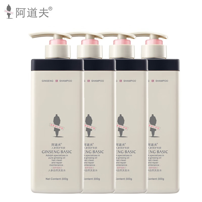 阿道夫人参自然洗发水 健养强韧洗发水300*4瓶 0g*4瓶