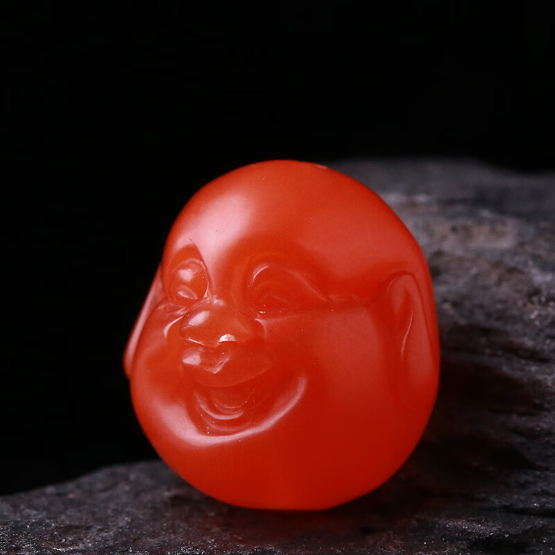 锦鼎保山南红散珠弥勒佛头玛瑙珠子手串配珠星月菩提配饰背云顶珠天然