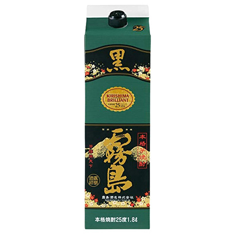 黑雾岛名企严选 黑雾岛烧酒日本本格甘薯芋烧酒 黑白赤金地瓜烧大瓶装 黑雾岛1.8L1800mL1盒纸盒装
