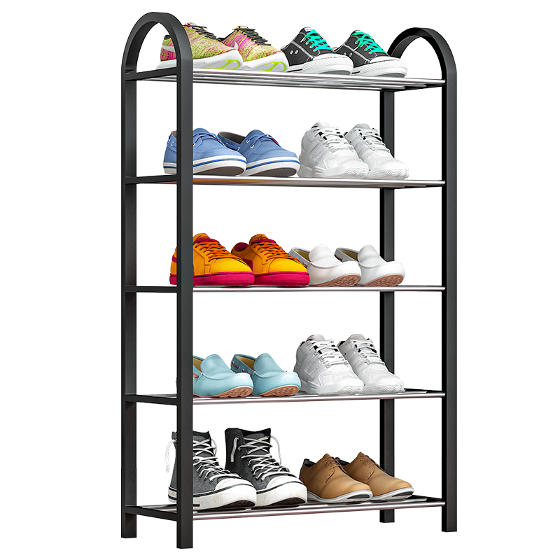 索尔诺简易鞋架家用多层经济型宿舍门口收纳鞋柜小鞋架子组合 寝室家用门后浴室浴室拖鞋架 黑色