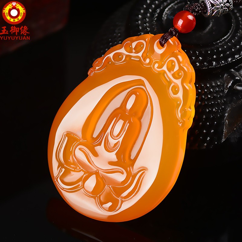 玉御缘观音吊坠悟道一心向佛一路光明普渡众生男女款礼物玉牌项链玉坠