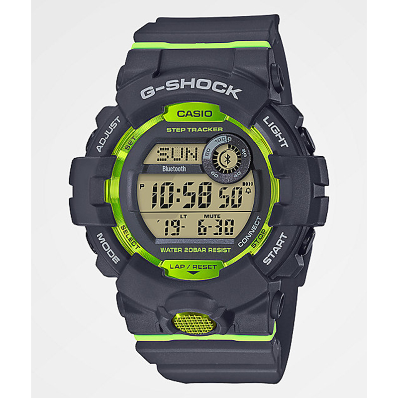 卡西欧Casio G-SHOCK冰川系列防水运动数字夜光手表 男表 35周年限量礼物 黑绿款GBD800