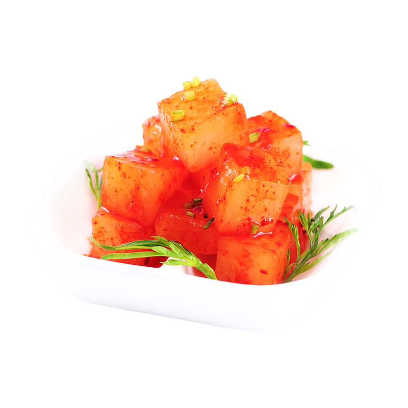 三口一品韩国泡菜及萝卜块，大开味蕾的美味佳肴