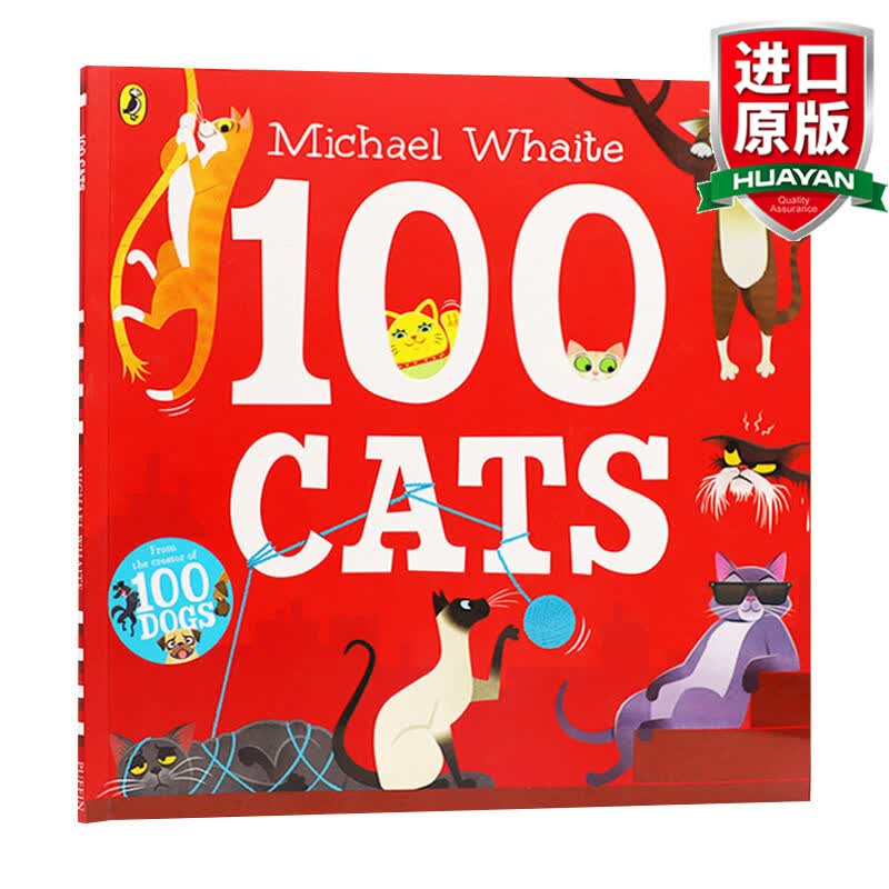 100 Cats 英文原版 100只猫 低幼亲子猫咪主题绘本 英文版 进口英语原版书籍