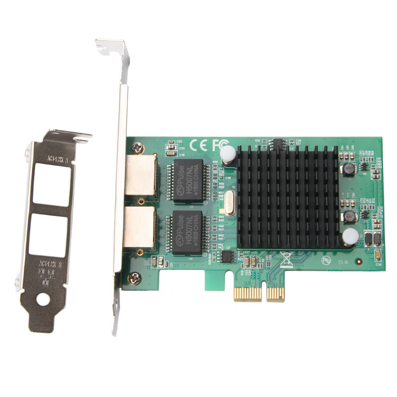 魔羯 MOGE MC2254 PCI-E x1千兆双电口服务器网卡软路由ROS汇聚 英特尔Intel82576EB芯片