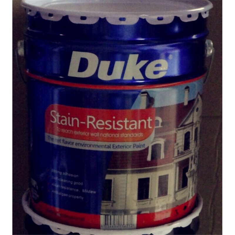 杜克公爵外墙超白环保耐水乳胶漆   净味环保晴雨漆20kg 6l