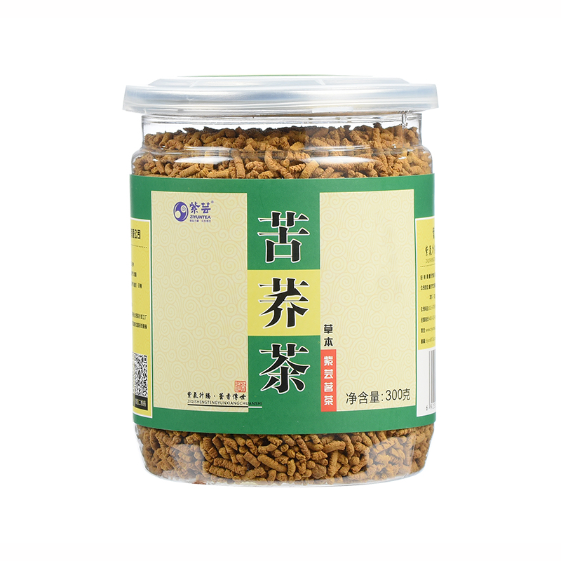 紫芸 麦香养生茶四川黄苦荞茶（草本）罐装 300g（新老包装随机发货）