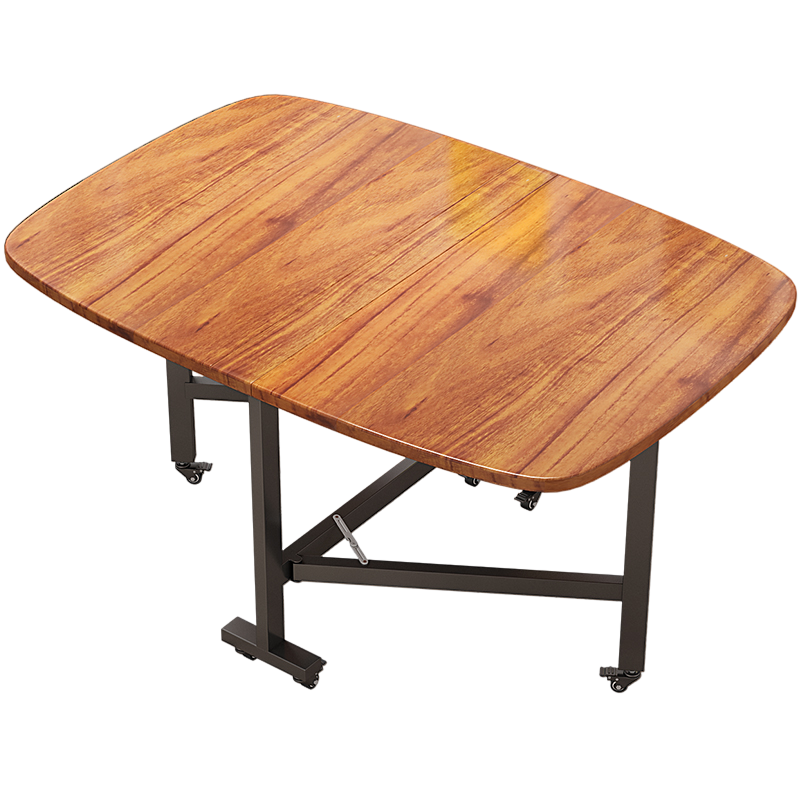 工来工往餐桌茶桌书桌桌子移动餐桌折叠桌饭桌现代简约轻奢家用小户型 棕木纹120*70(单桌)