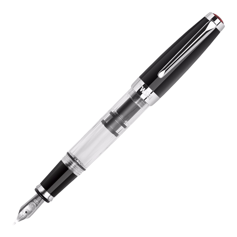 三文堂（TWSBI） TWSBI三文堂 钢笔 mini活塞吸墨式钢笔/墨水笔 学生练字书法钢笔 透明黑 F尖