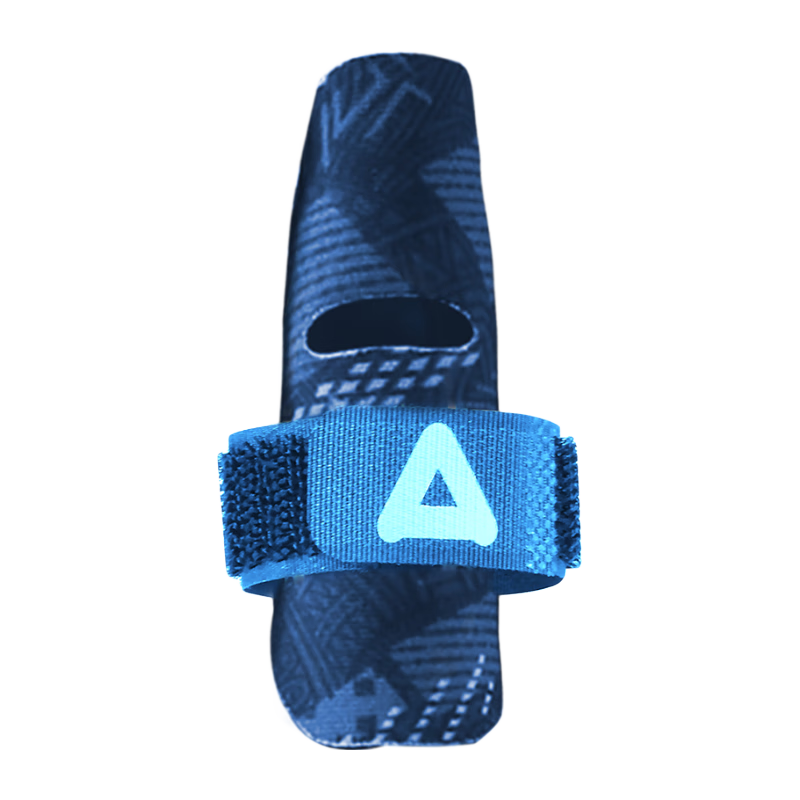 AQ手指固定保護(hù)指套運(yùn)動(dòng)籃排球護(hù)具籃色圖騰加壓款單只裝B30924S/M