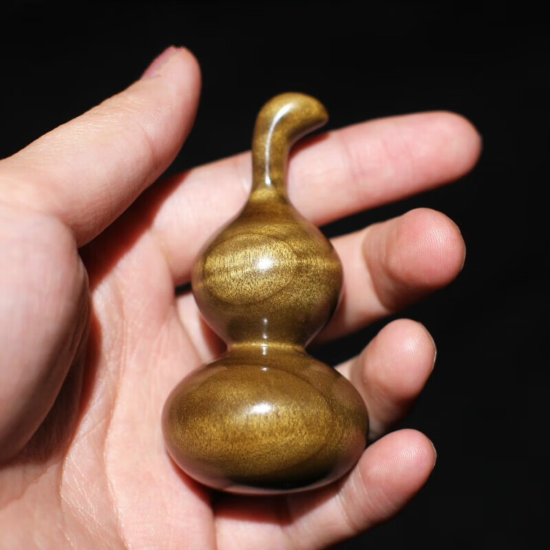 锦鼎  金丝楠木雕小葫芦手把件手捻把玩紫皮精品实木檀木汽车挂件工艺
