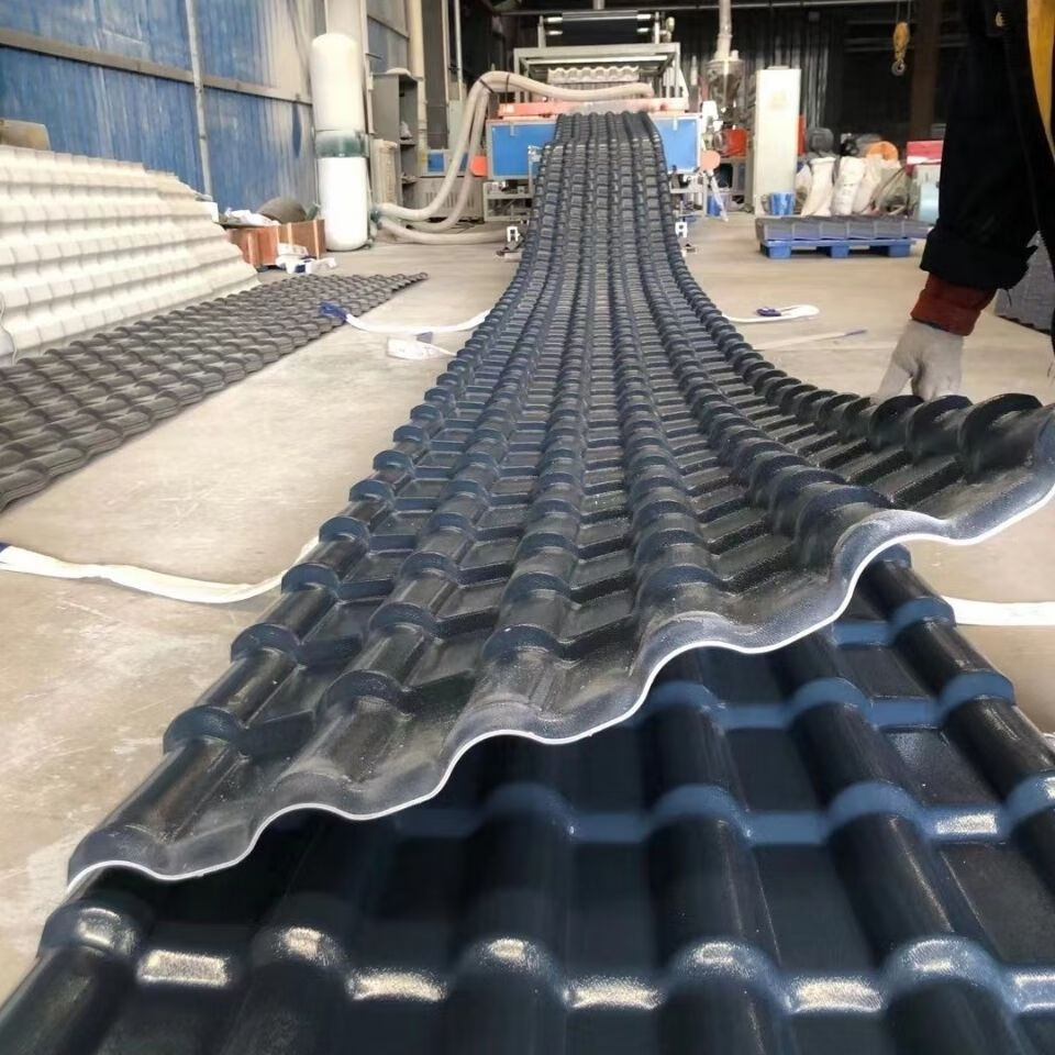 立始新款树脂瓦片屋顶加厚翻新仿古别墅琉璃筒瓦树枝瓦塑料胶瓦厂家生