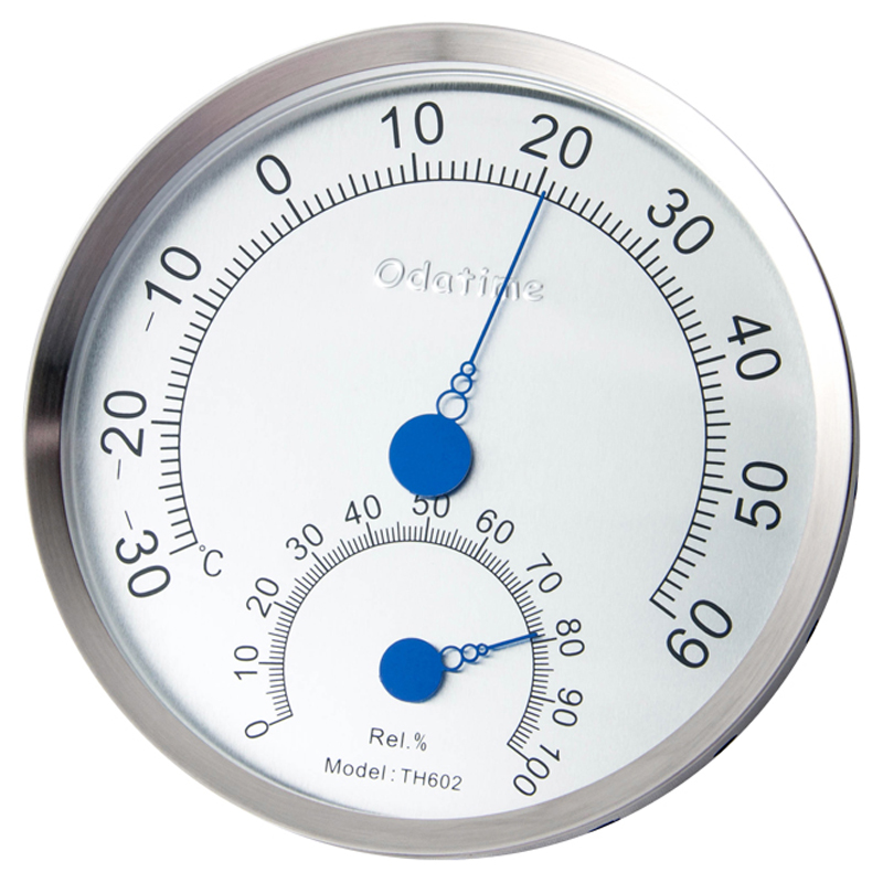 室内高精度药房温湿度计实验室仓库工业温度表金属家用温度计湿度计