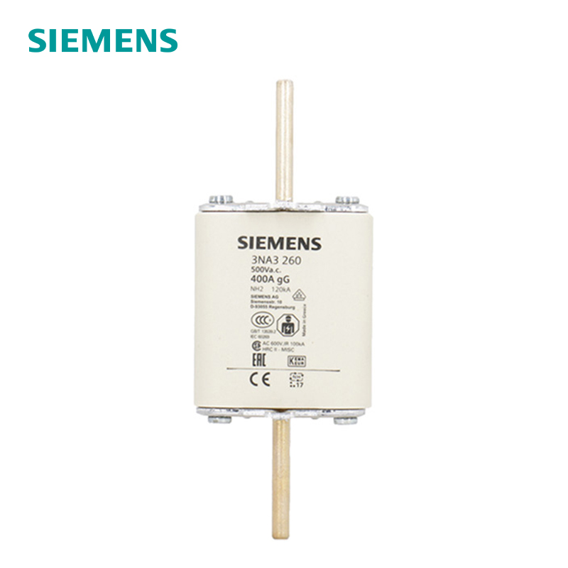 西门子3NA 线路保护熔断器本体刀型 AC120KA/DC 25KA 尺码2 400A 3NA3260怎么看?